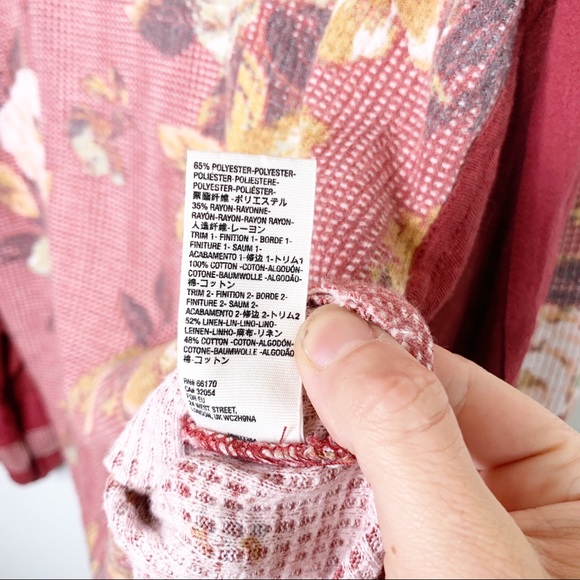 Free People Flower Patch Balloon Sleeve Top - Picture 5 of 6